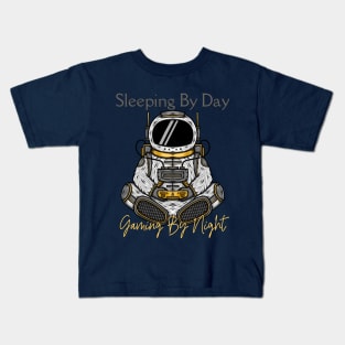 Sleeping By Day Gaming By Night Kids T-Shirt